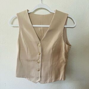 OGL Cream Sleeveless Button-Front Camisole